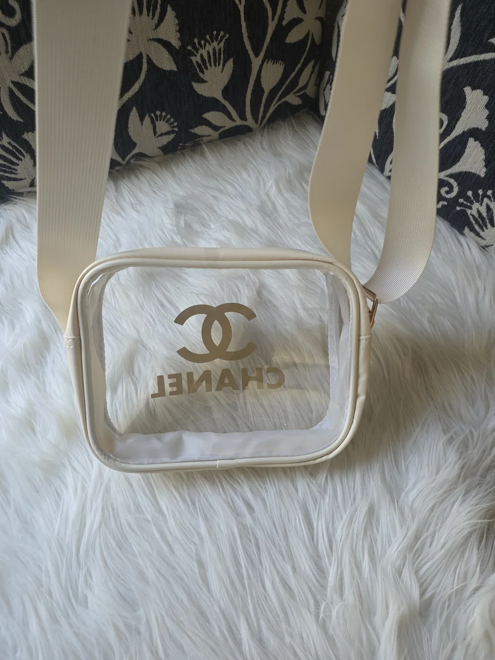 Clear PVC Crossbody Bag Stadium Approved Bag Cosmetic Bag